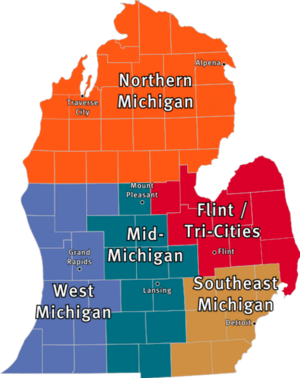 Lower Michigan Region Map