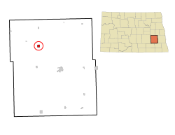 Location of Rogers, North Dakota