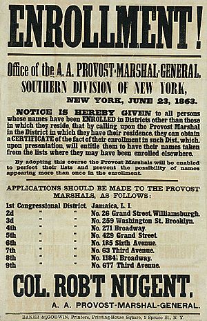 New York enrollment poster june 23 1863