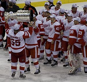 Niklas Kronwall with Stanley Cup