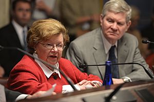 SecDef joins Sen. Barbara Milkuski for press event (Pic 3)