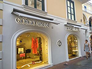 Shop of fashion label Giorgio Armani shopfront, Island of Capri.jpg