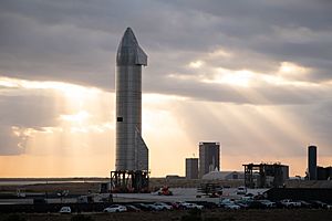 Starship SN9 Evening Rays