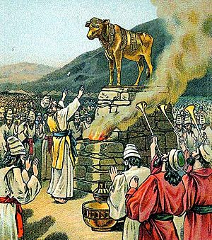 Worshiping the golden calf