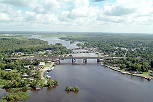 Des Allemands on the Bayou des Allemands. View to the north.