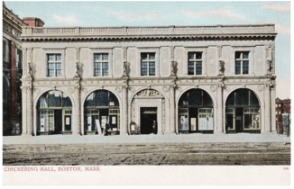 ChickeringHall ca1900s Boston MA postcard