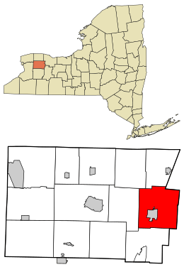 Location in Genesee County and the state of New York.