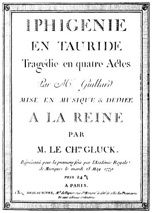 Iphigénie en Tauride frontespizio partitura