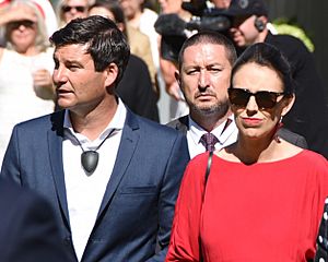 Jacinda Ardern and Patsy Reddy on Waitangi Day (crop)