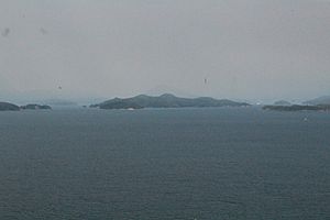 Keats Island (centre) from the BC Ferry