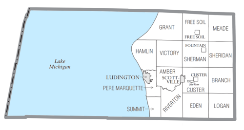 Mason County, MI census map