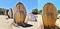 Megalithic spirals at Almendres Cromlech