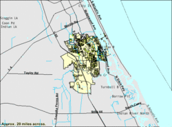 U.S. Census Bureau map showing city limits