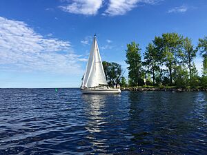 Sail boat in Escanaba,MI