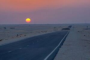 Service road near Dukhan Highway