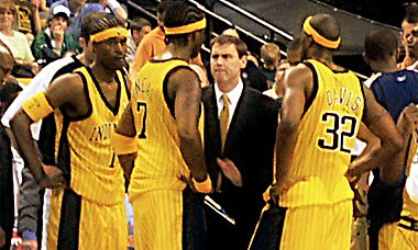 Stephen Jackson - Pacers Playoffs Huddle