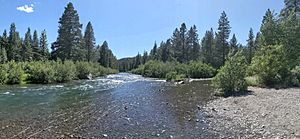 Trukee River Donner Creek confluence