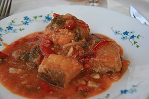 Bacalao en salsa de Tomate