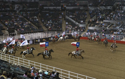 Colorful opening pageant at the San Antonio Stock Show and Rodeo in San Antonio, Texas LCCN2014631430