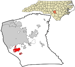 Location in Cumberland County and the state of North Carolina.