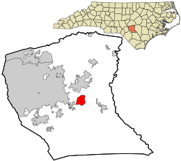 Location in Cumberland County and the state of North Carolina.