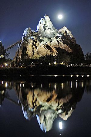 Expedition Everest at night