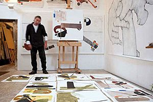 Felix Anaut in his Studio