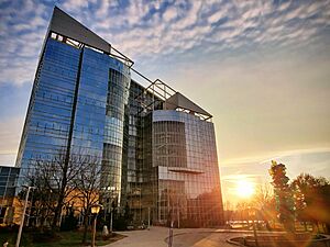 Goodyear Polymer Center at Sunset