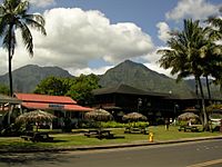 Hanalei Town with a view of Mt. Na Molokama, and Māmalahoa