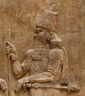 Sargon II and dignitary (particular)