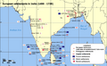 European settlements in India 1501-1739