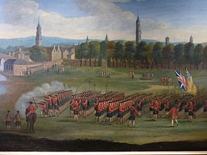 Glasgow Green, c.1758 (Black Watch) detail 1