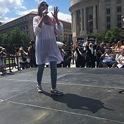 Linda Sarsour speaking