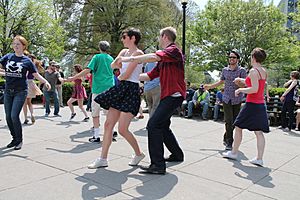 Lindy Hop at Washington, DC's DuPont Circle