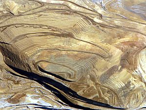 Round Mountain gold mine, aerial