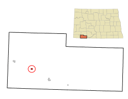 Location of Bucyrus, North Dakota