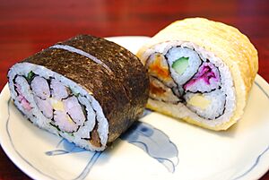 Big rolled sushi,Hutomakizushi,Katori-city,Chiba,Japan