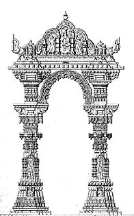 Elevation of Kirtistambh Rudramahalaya Sidhpur Gujarat India