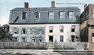 Governor Henry Bull House in Newport Rhode Island postcard