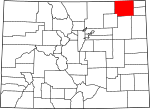 State map highlighting Logan County