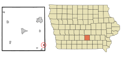 Location of Bussey, Iowa