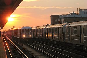 NYC Subway 7 express train