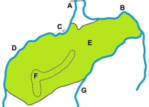 Okehampton Castle park plan