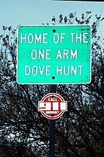 One-Arm Dove Hunt Sign