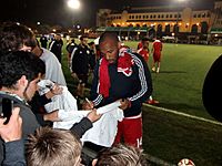 Thierry Henry signing autographs