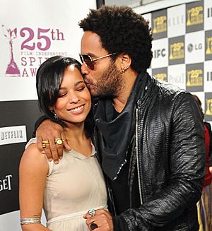 Zoe Kravitz and Lenny Kravitz at the 25th Spirit Awards (cropped)