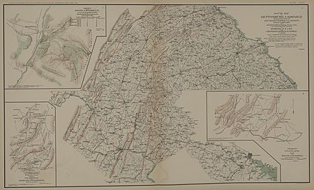 ATLAS OR GETTYSBURG CAMPAIGN MAP