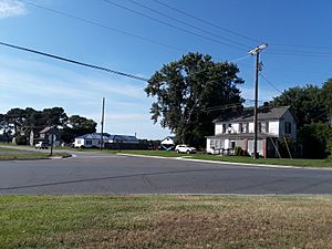 Street scene in Horntown, July 2018