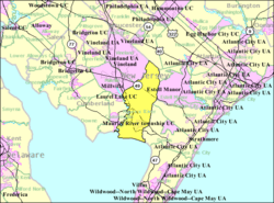 Census Bureau map of Maurice River Township, New Jersey