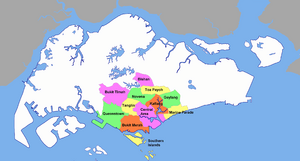 Central Region locator map with label